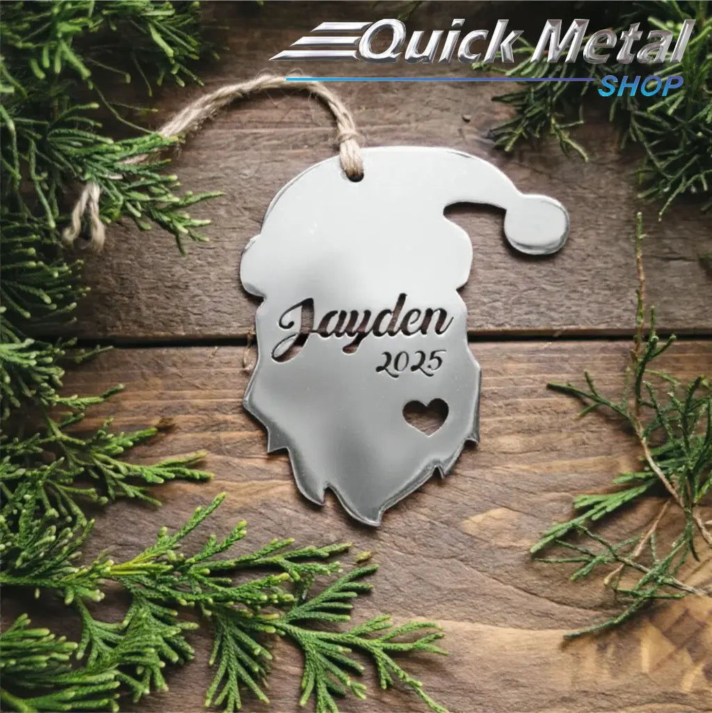 Cr018-Santa Ornament-Custom Name (set of 12)