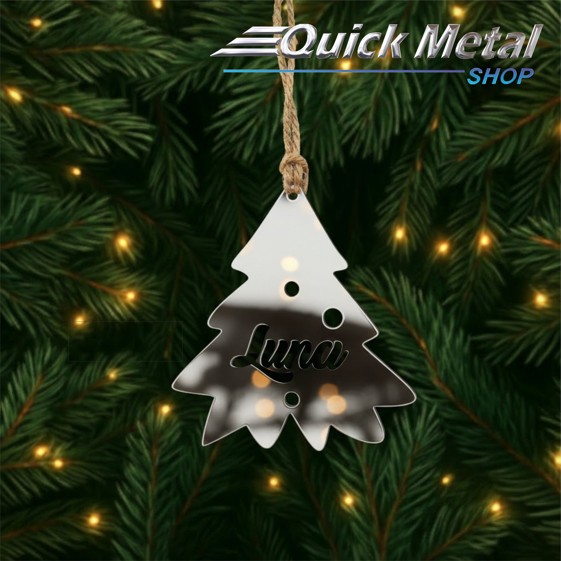 Cr016 - Tree Ornament - Custom name (Set of 12)