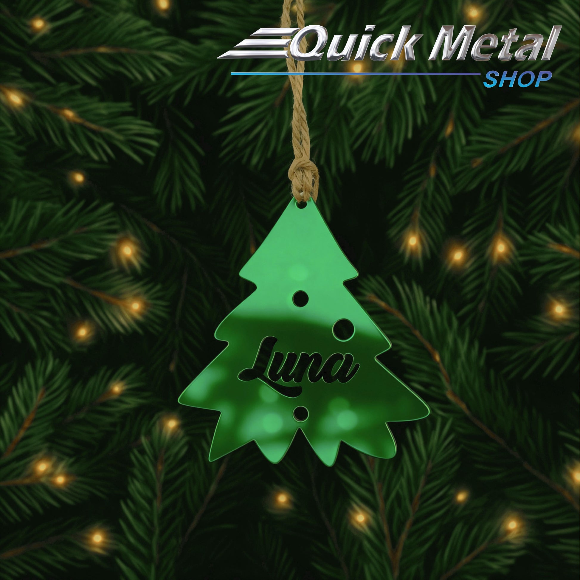 Cr016 - Tree Ornament - Custom name (Set of 12)