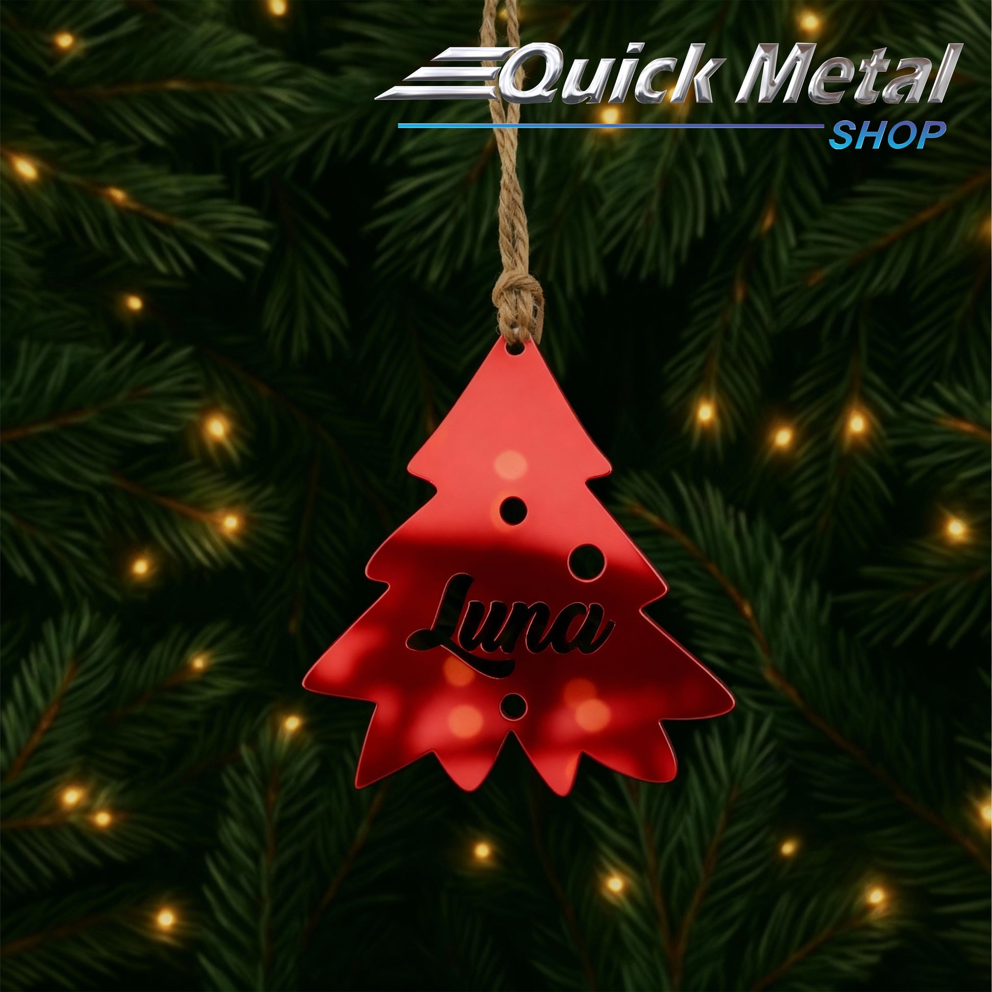 Cr016 - Tree Ornament - Custom name (Set of 12)