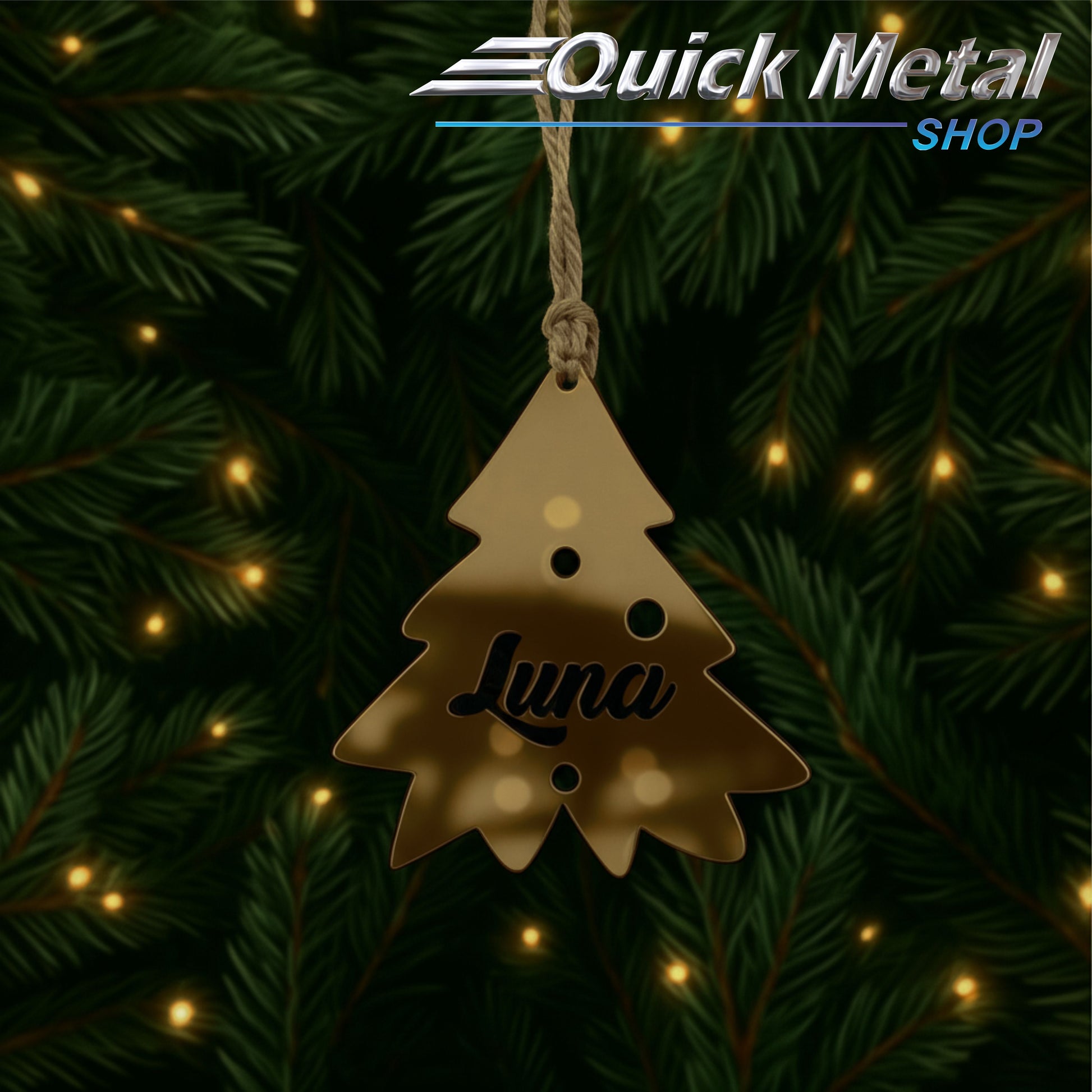 Cr016 - Tree Ornament - Custom name (Set of 12)