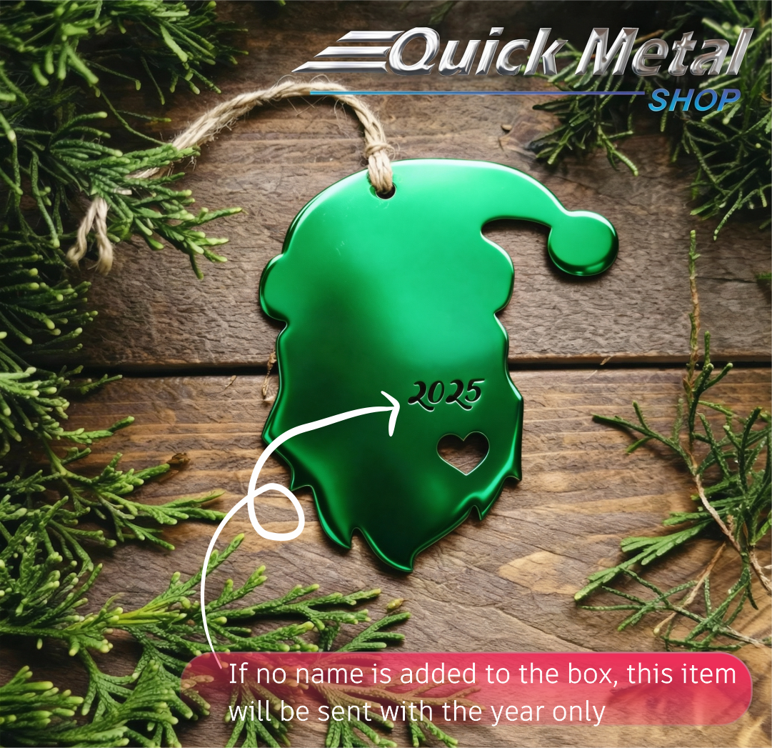 Cr018-Santa Ornament-Custom Name (set of 12)