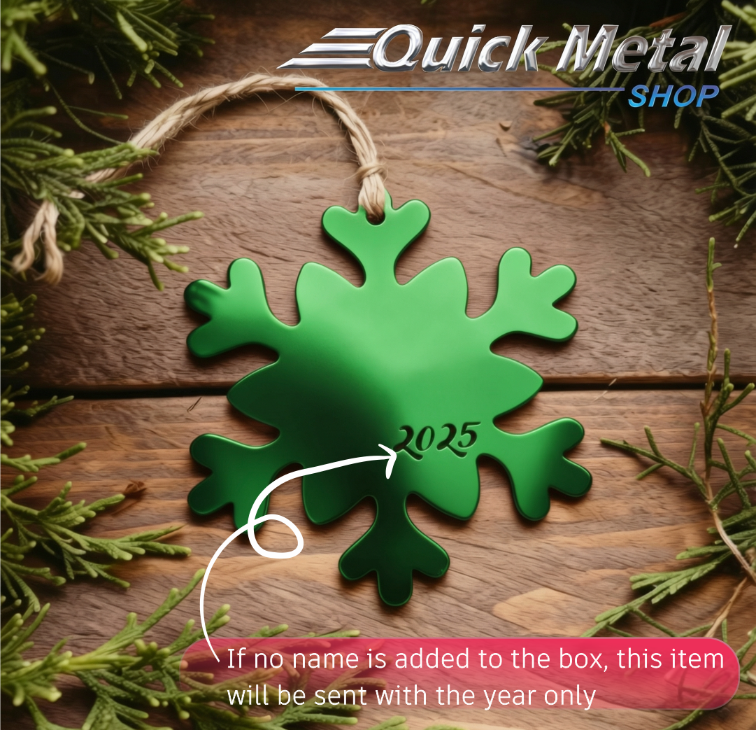 Cr017 - Snow Flake Ornament Custom Name (Set of 12)