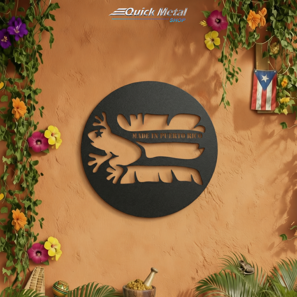 Pr014- Hecho en PR-Bandera- Decoración de Pared