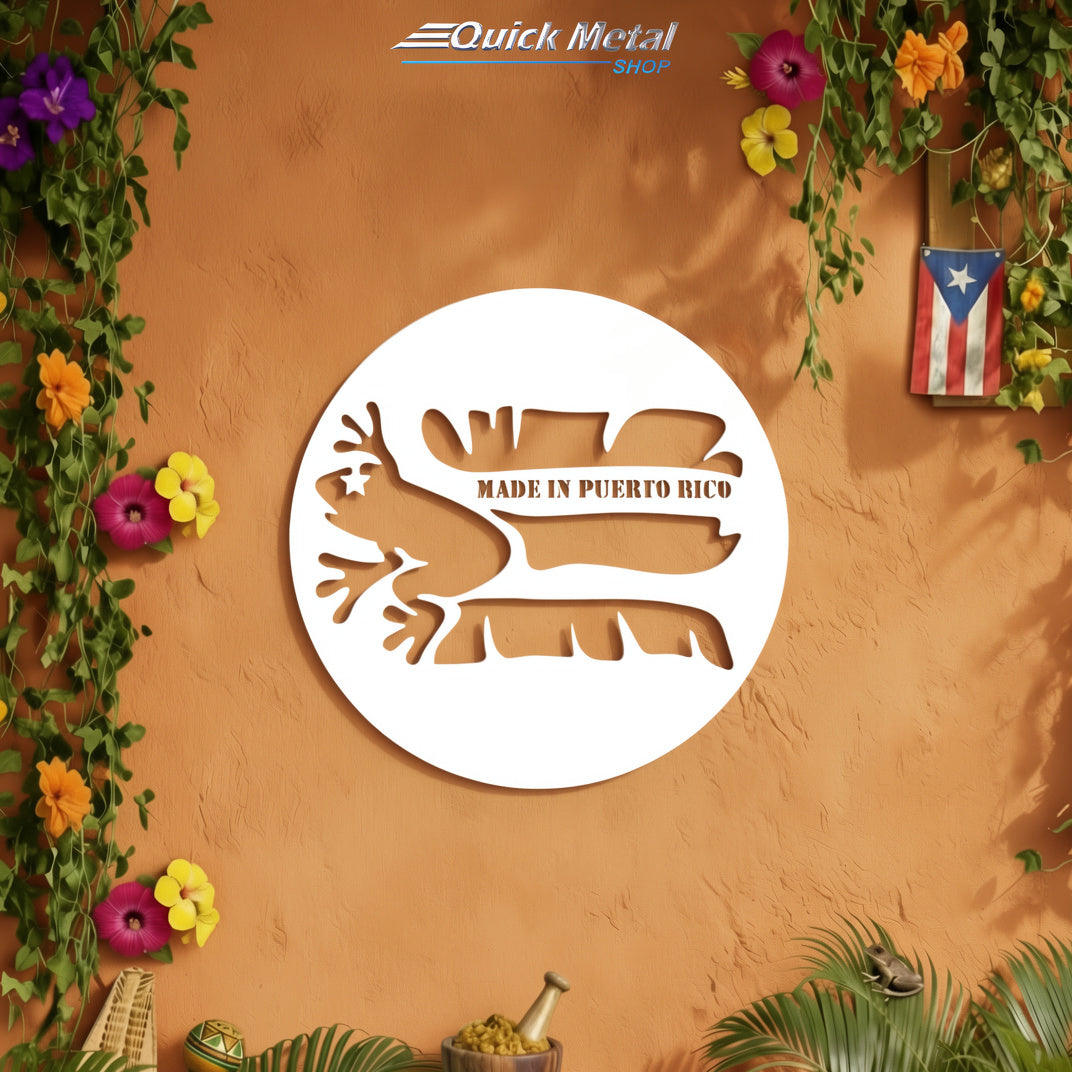 Pr014- Made In PR-Flag- Wall Decor