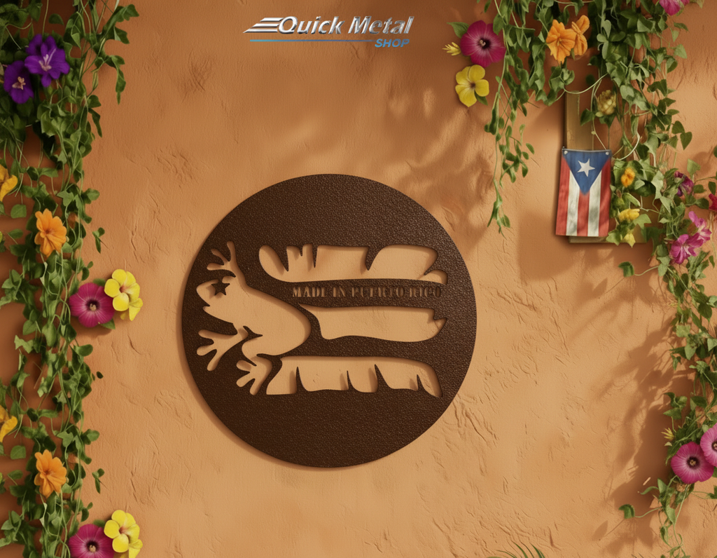 Pr014- Hecho en PR-Bandera- Decoración de Pared